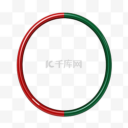红色和绿色的圆形框架