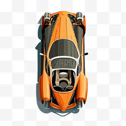 橙色的宝剑图片_汽車頂視圖 向量