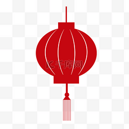 灯笼新春快乐剪纸红色中国风格