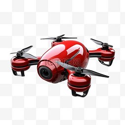 red Drone 3d 插图