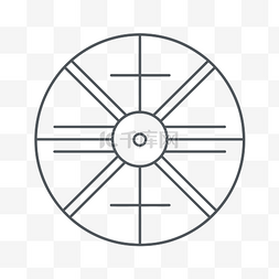 粗直线图片_带有直线的轮子的线条图标 向量