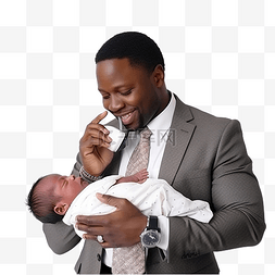 婴儿喂养图片_父亲喂养新生儿打电话