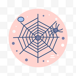 圆圈粉红色图片_粉红色的圆圈上有一只蜘蛛 向量