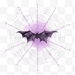 蝙蝠横幅图片_万圣节快乐紫色调精灵幽灵蝙蝠和