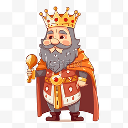 皇冠卡通王冠图片_国王剪贴画人物国王拿着皇冠卡通