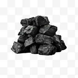 黑色木炭隔离PNG