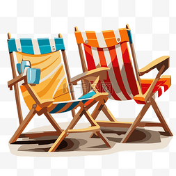 白色沙滩椅图片_沙滩椅 向量