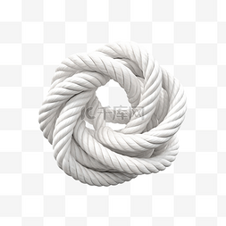带结和卷的白绳