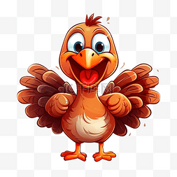 公母鸡图片_火鸡家禽可爱的卡通火鸡鸟感恩节