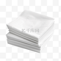 方餐巾纸图片_两片折叠的白色薄纸或餐巾纸堆叠