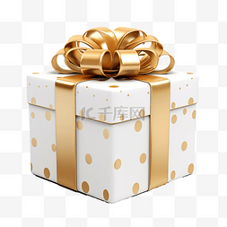 白色圣诞节图片_3d 礼品盒金色白色圣诞节日礼品包