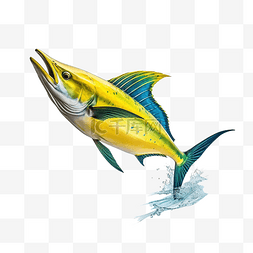 多拉多海豚鱼鲯鳅跳跃
