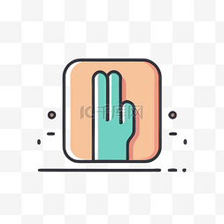 手绘线性手图片_线性手图标仙人掌设计到 s 标志 