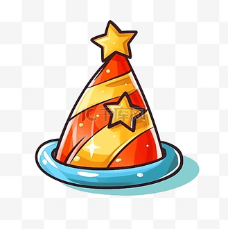 帽子装饰品图片素材_圣诞帽子装饰品卡通插图