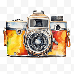 水彩复古相机