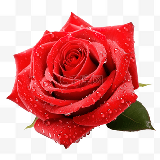 带露水的红玫瑰