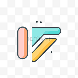 字母f以三种颜色显示 向量