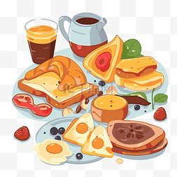 早餐食品 向量