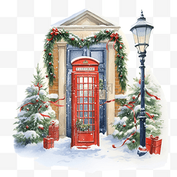 电话邮箱图片_带前门的圣诞贺卡