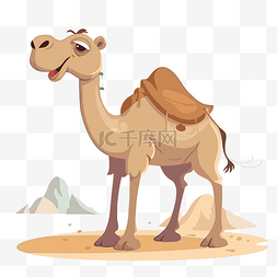 骆驼剪贴画骆驼卡通人物矢量图
