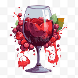 酒杯红葡萄图片_红酒杯 向量