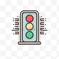 车灯线图片_交通灯概念线图图标 向量