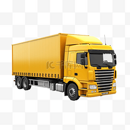 概念卡车图片_PNG货运卡车与集装箱