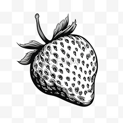 草莓半片隔离水果线艺术隔离