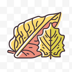 秋天的树叶符号插图在线 向量