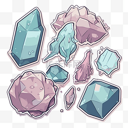 大理石天面图片_游戏的卡通水晶石 向量