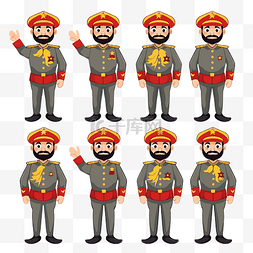 苏联帮扶图片_不同姿势的苏联领导人的一般剪贴
