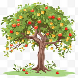 水果形象图片_果树 向量