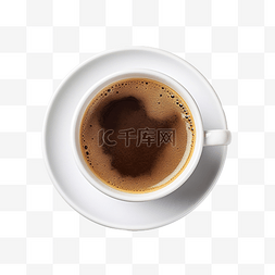 一杯咖啡3d图片_从垂直角度看一杯咖啡