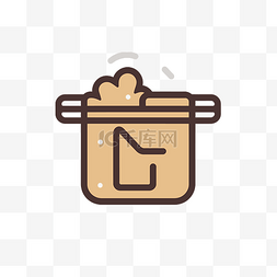 锅里的汤符号线标志 оерт 向量