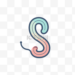s线图片_s 字母标志，呈彩色波浪线形状 向
