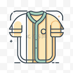 棒球球衣的徽标打字图标 向量
