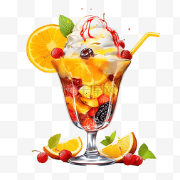 草莓冰淇淋背景图片_美味的彩色冰淇淋杯，配有糖浆和