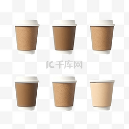 渲染咖啡图片_咖啡杯样机 3D 效果图集合