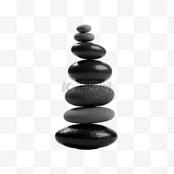平衡和健康图片_禅宗石头剪影