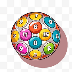 彩色的字图片_彩色的数字和数字球 向量
