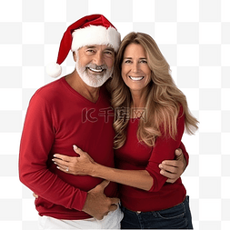 家庭丈夫和妻子在圣诞节相爱