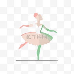 芭蕾舞图标 向量