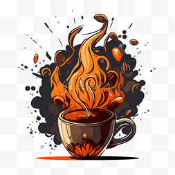 热咖啡 向量
