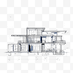 最小风格的房屋建筑平面图插图