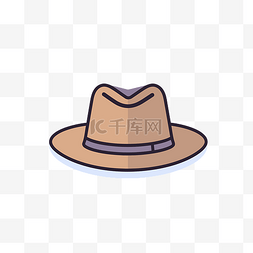 简单帽子图片_白色背景上的帽子图标 向量