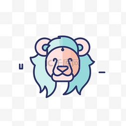 日本狮子标志设计 向量