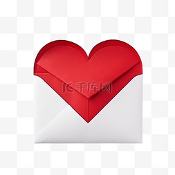 面的符号图片_在信封外面的红色心形