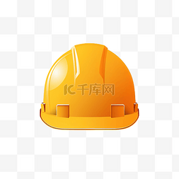 工程头盔图片_最小风格的建筑头盔插图