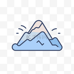 高清山脉图片_山和云的薄图标 向量
