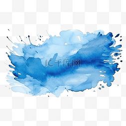藍色水彩顏料描邊